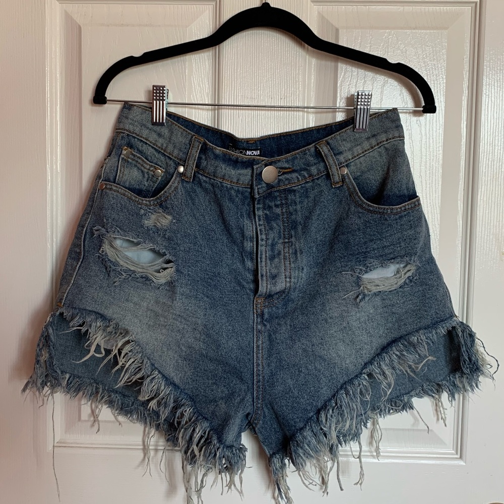 Fashion Nova Cut off Jean Shorts